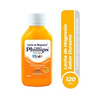 Leche de Magnesia Phillips Kids Sabor Durazno 400 mg/5mL Suspensión Oral
